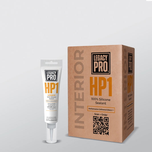 HP1  Neutral Cure 100% Silicone (Alkoxy) Interior Sealant – Case Pack of (12) 2.8 oz Tubes