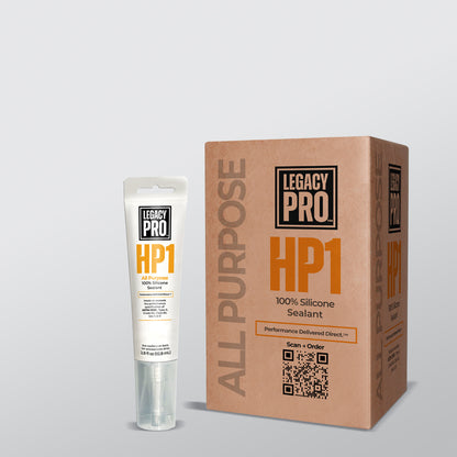 Sellador de silicona 100 % HP1. Paquete de doce tubos de 2.8 oz.