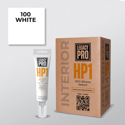 HP1  100% Silicone Interior Sealant – Case Pack of (12) 2.8 oz Tubes