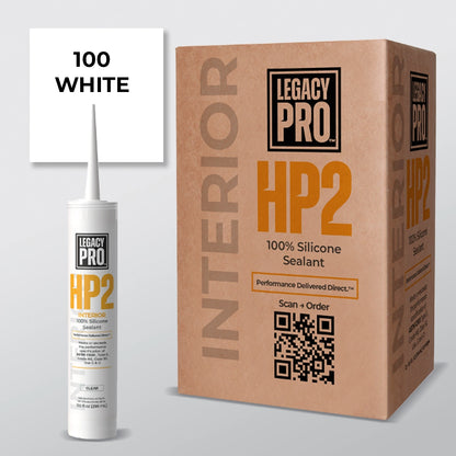 HP2 100% Silicone Interior Sealant – Case Pack of (12) 10.1 oz Cartridges
