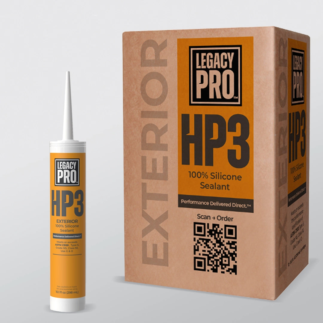 HP3 100% Silicone Exterior Sealant – Case Pack of (12) 10.1 oz Cartridges