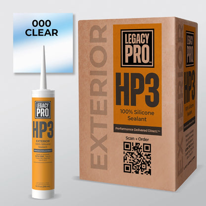 HP3 100% Silicone Exterior Sealant – Case Pack of (12) 10.1 oz Cartridges