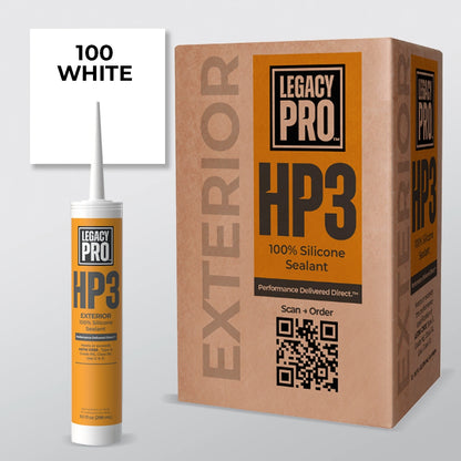 HP3 100% Silicone Exterior Sealant – Case Pack of (12) 10.1 oz Cartridges